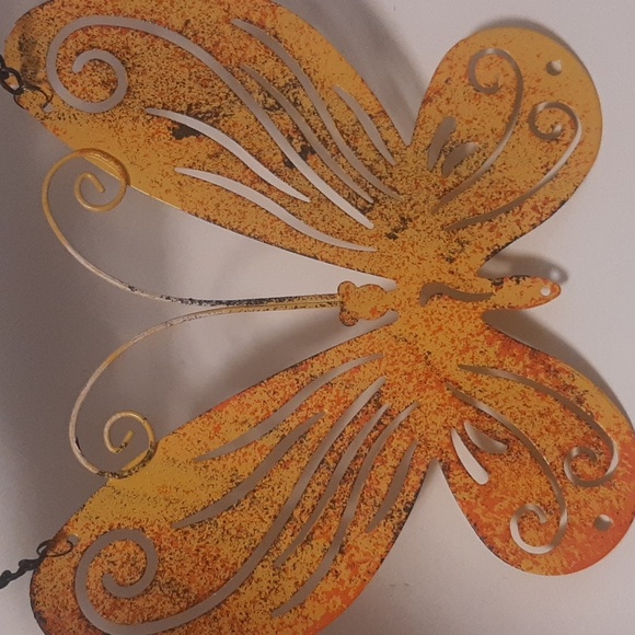 Handmade Butterfly Wall Art Metal 3D "Butterfly Welcome" Hanging Decorations - Picture 6 of 9